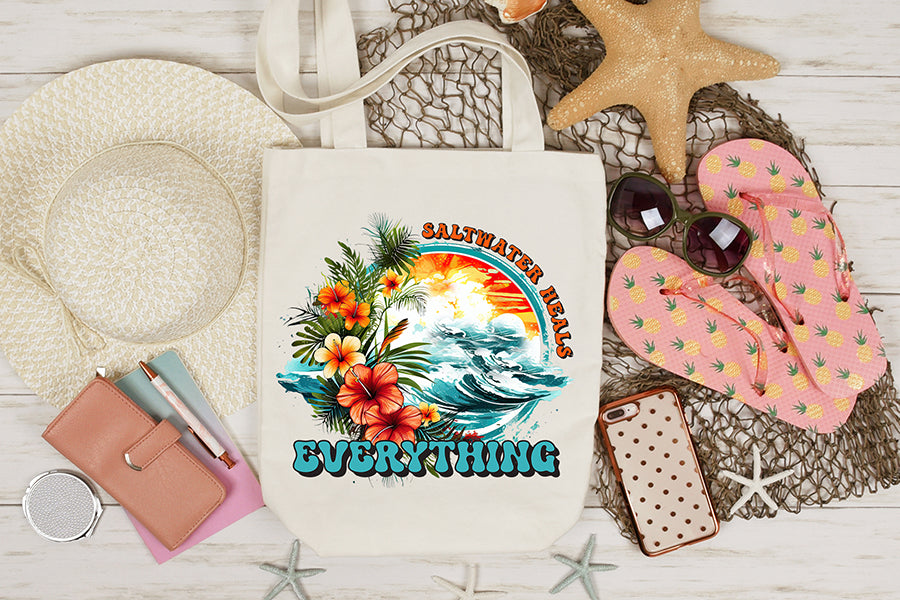 Salt Water Heals Everything, Summer PNG Sublimation