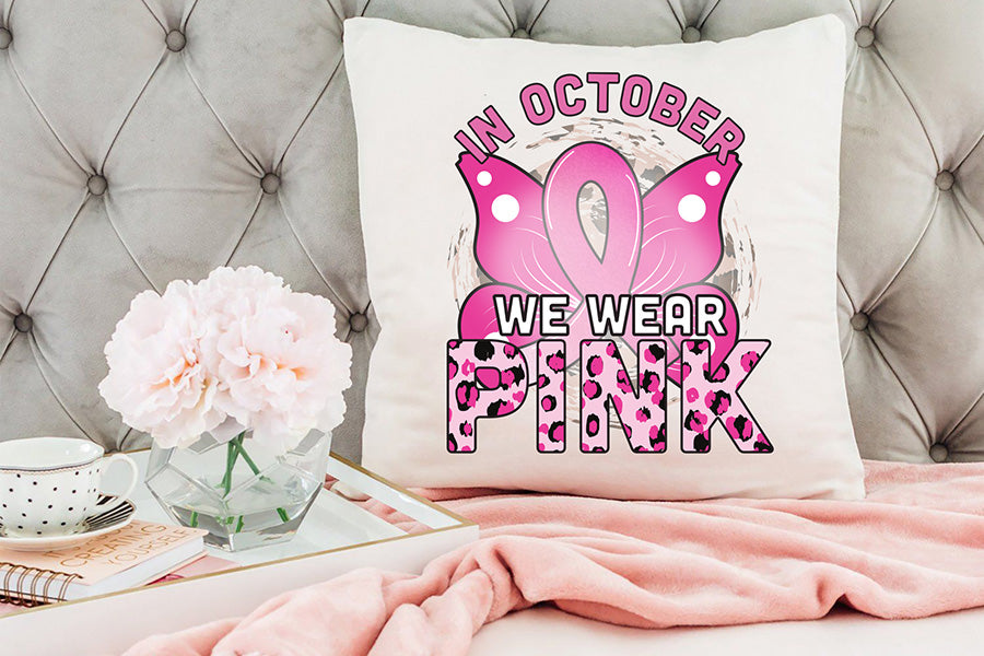 In October We Wear Pink PNG Sublimation