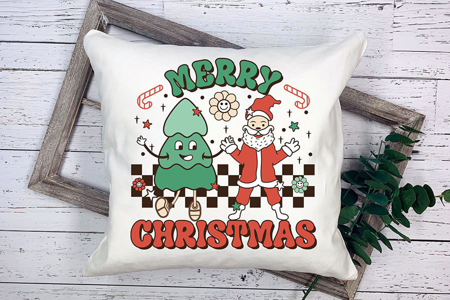 Retro Merry Christmas Sublimation Design