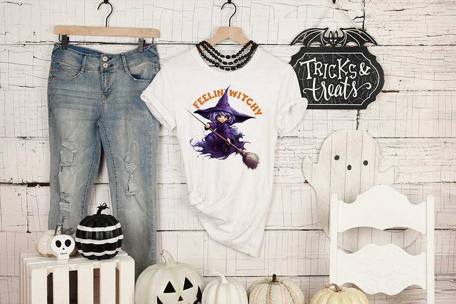 Funny Halloween Quote Sublimation | Feelin Witchy