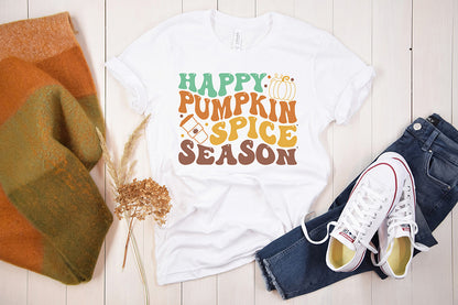 Happy Pumpkin Spice Season | Retro Fall SVG