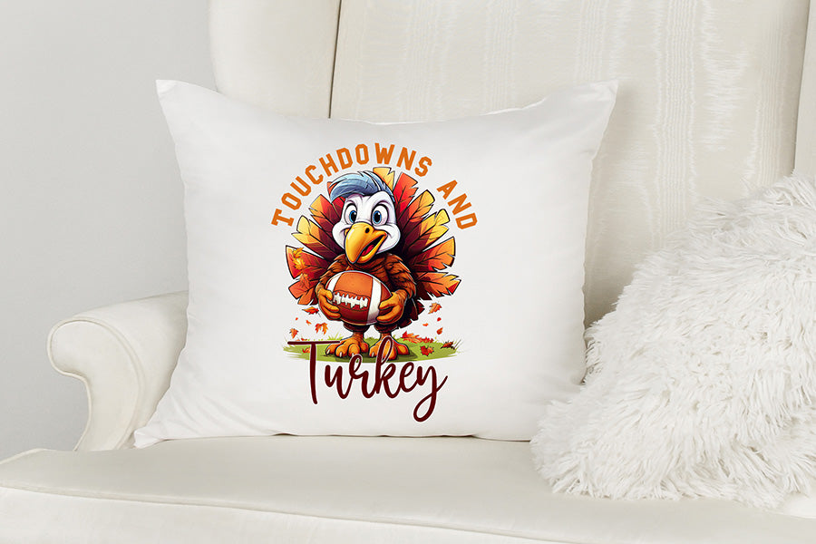 Touchdowns and Turkey - Thanksgiving PNG Sublimation