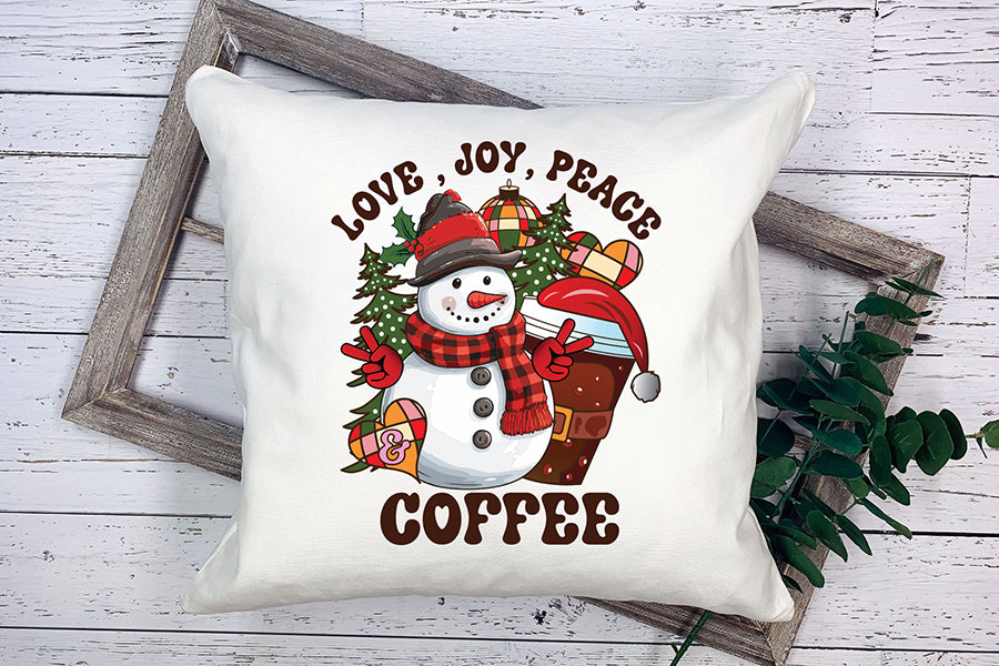 Love Joy Peace & Coffee PNG Sublimation