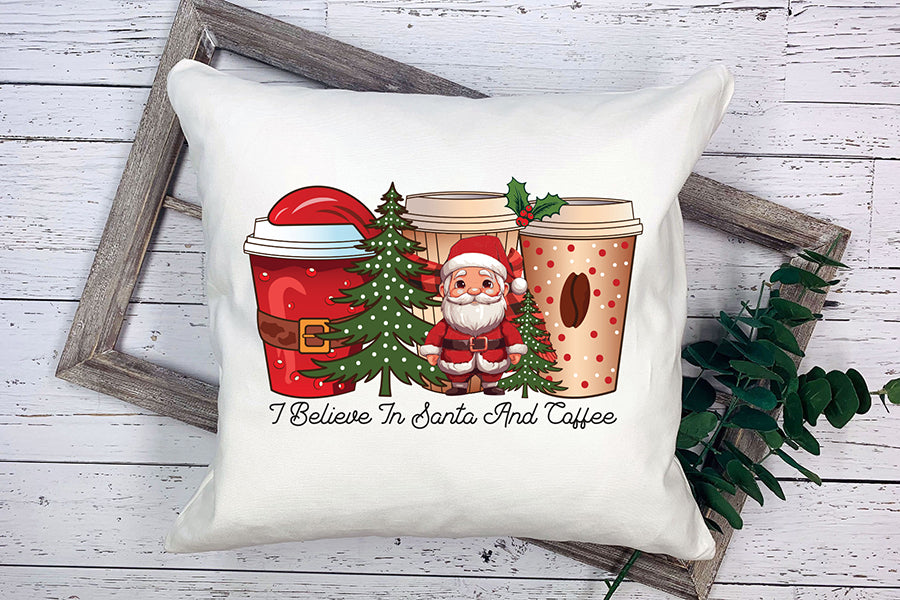 I Believe in Santa and Coffee Sublimation