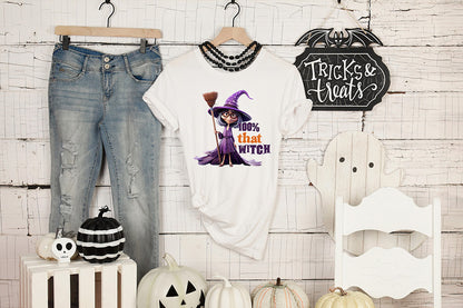 Funny Halloween Quote Sublimation, 100% That Witch