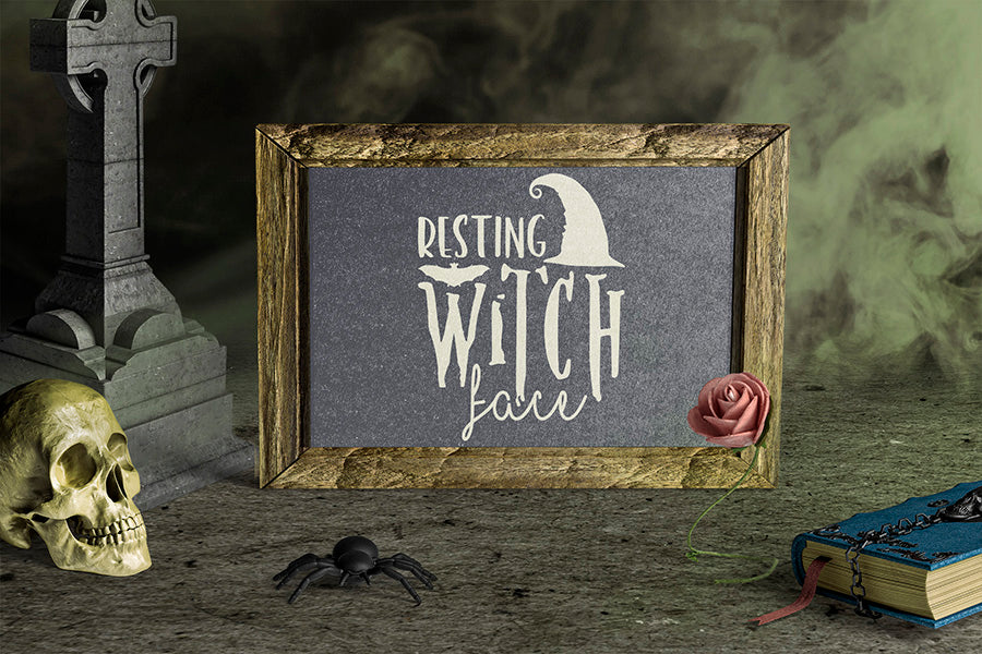 Resting Witch Face - Free Halloween SVG