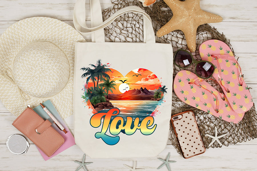 Summer and Beach Sublimation - Love PNG