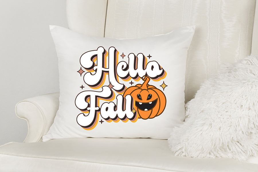 Hello Fall PNG - Retro Fall Sublimation Design