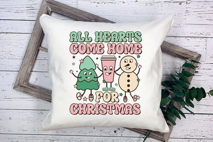 All Hearts Come Home for Christmas Retro PNG