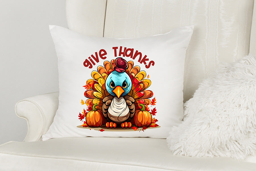 Give Thanks - Thanksgiving Sublimation Design