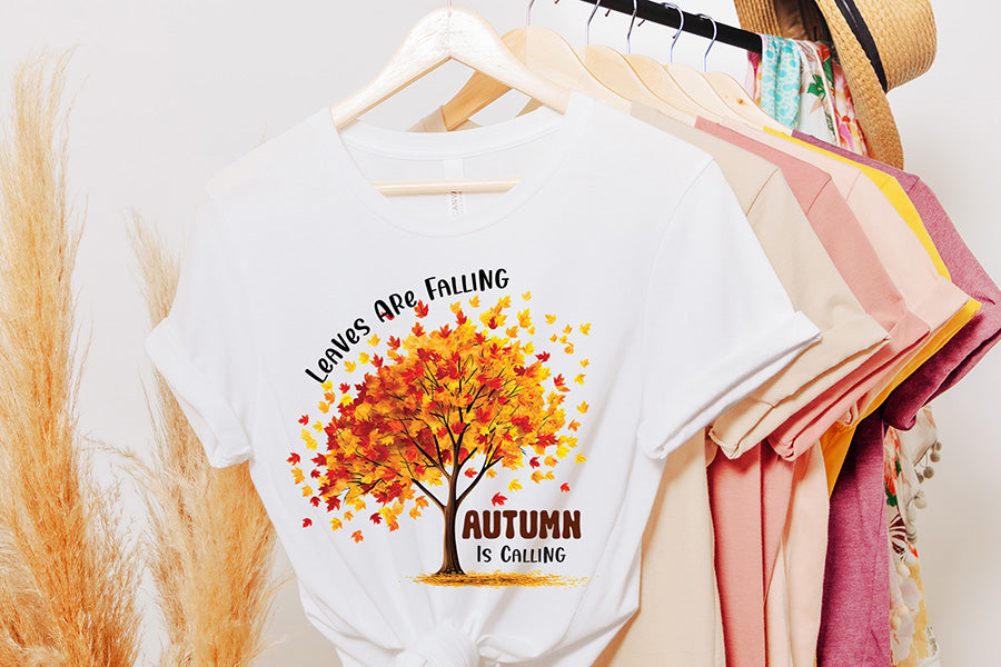 Fall PNG Sublimation, Leaves Are Falling Autumn is Calling