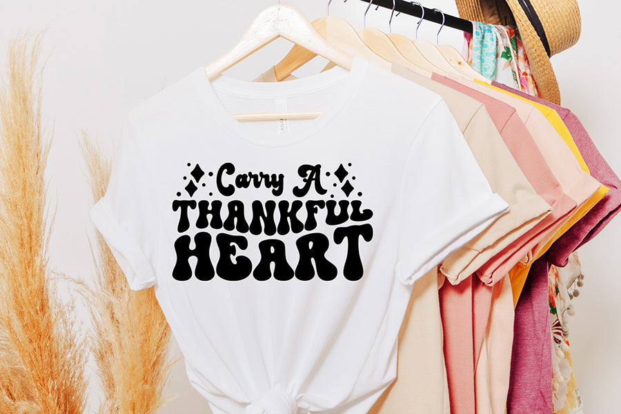 Carry a Thankful Heart, Retro Thanksgiving SVG