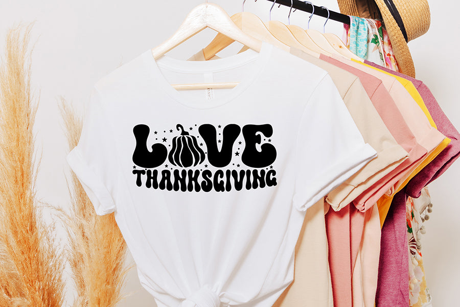 Love Thanksgiving Retro SVG Design