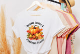 Fall PNG Sublimation, Autumn Leaves & Pumpkins Please