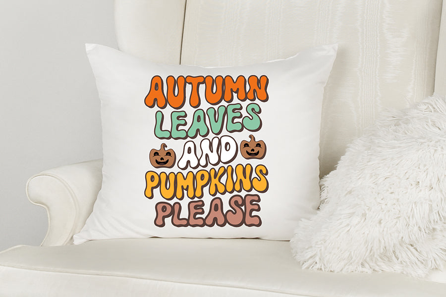 Autumn Leaves and Pumpkins Please PNG Sublimation