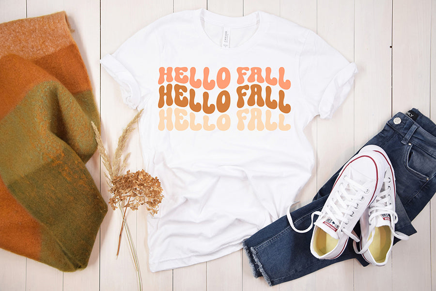 Retro Fall SVG | Hello Fall Cut File