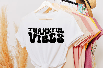 Retro Thanksgiving SVG, Thankful Vibes