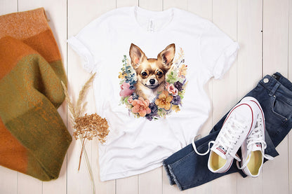 Floral Dog Watercolor Sublimation Bundle