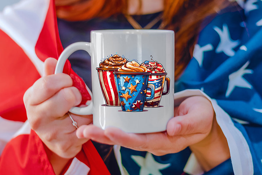 4th of July Coffee Cups Sublimation Bundle