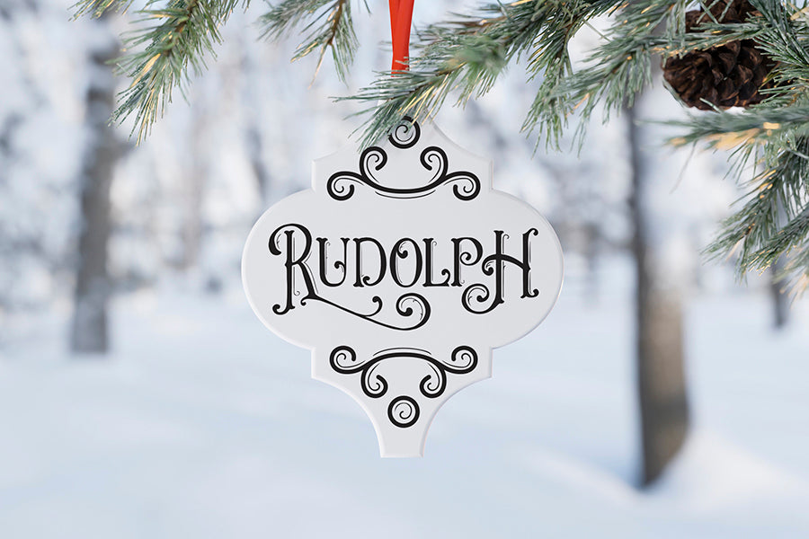Reindeer Names Arabesque Ornament SVG Bundle