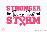 Stronger Than Storm | Breast Cancer SVG