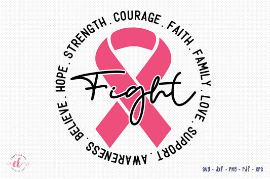 Breast Cancer Awareness SVG Cut File