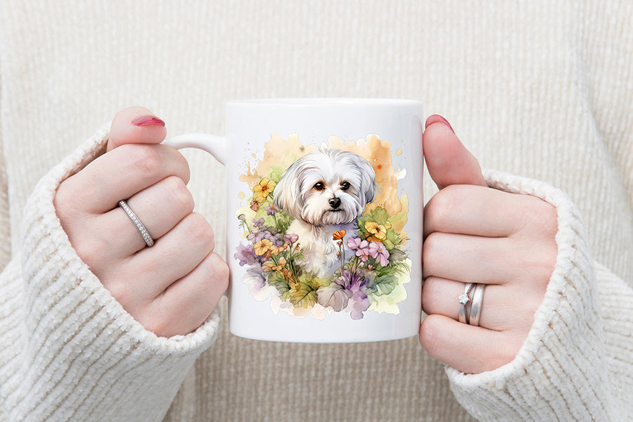 Floral Dog Watercolor Sublimation Bundle