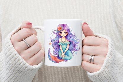 Pastel Mermaid Watercolor Sublimation Bundle