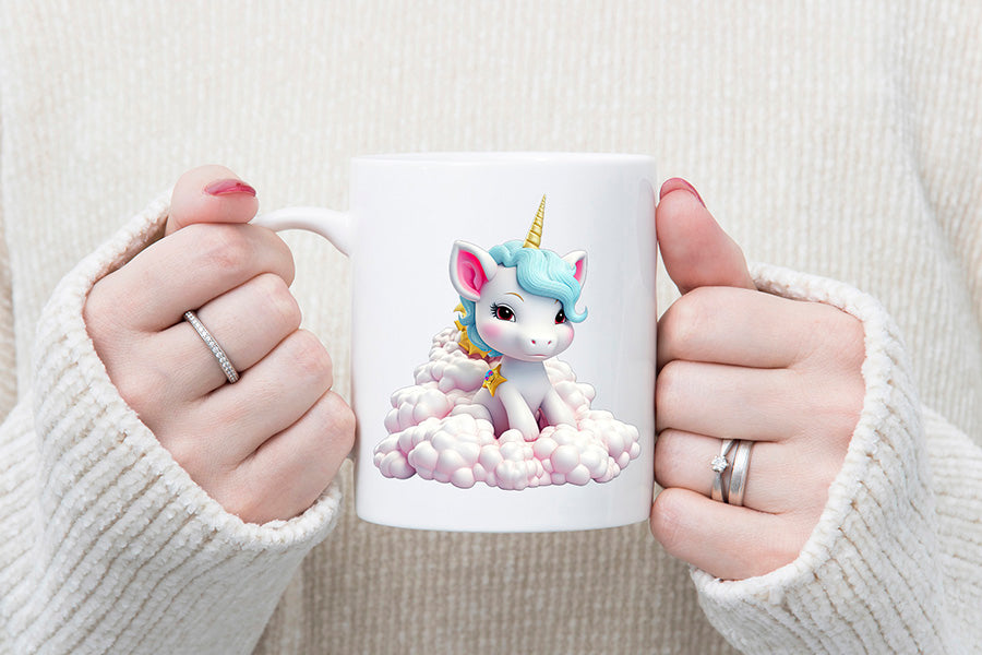 Cute Baby Unicorn Sublimation Clipart Bundle