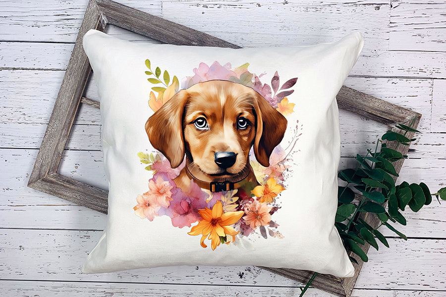 Floral Dog Watercolor Sublimation Bundle