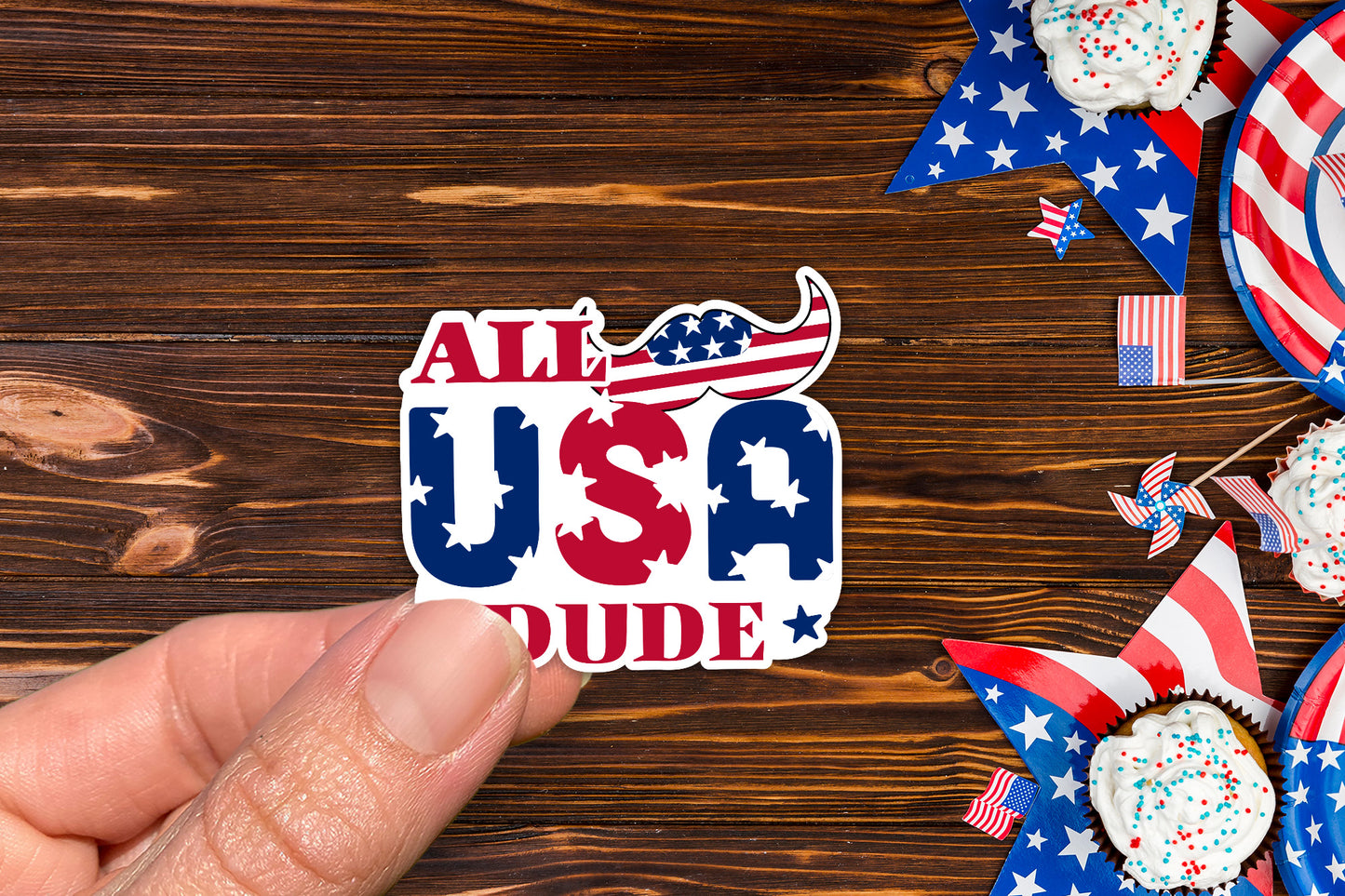 4th of July Printable Stickers Bundle PNG