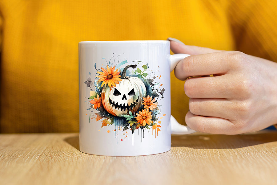 Halloween Watercolor Sublimation Clipart Bundle