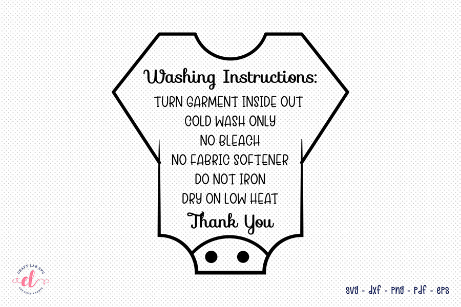 Printable Care Instruction Cards - SVG Bundle