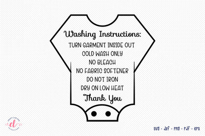 Printable Care Instruction Cards - SVG Bundle