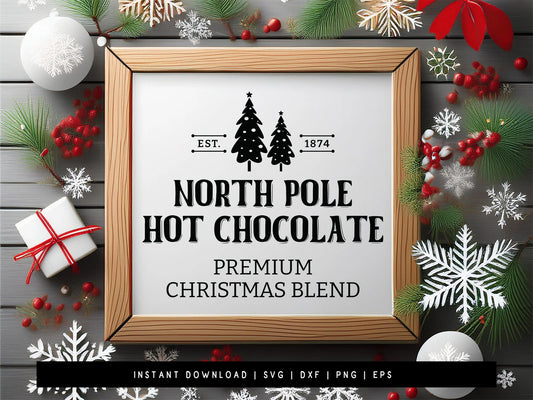 Printable Hot Chocolate Sign SVG Cut File