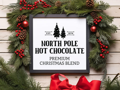 Printable Hot Chocolate Sign SVG Cut File