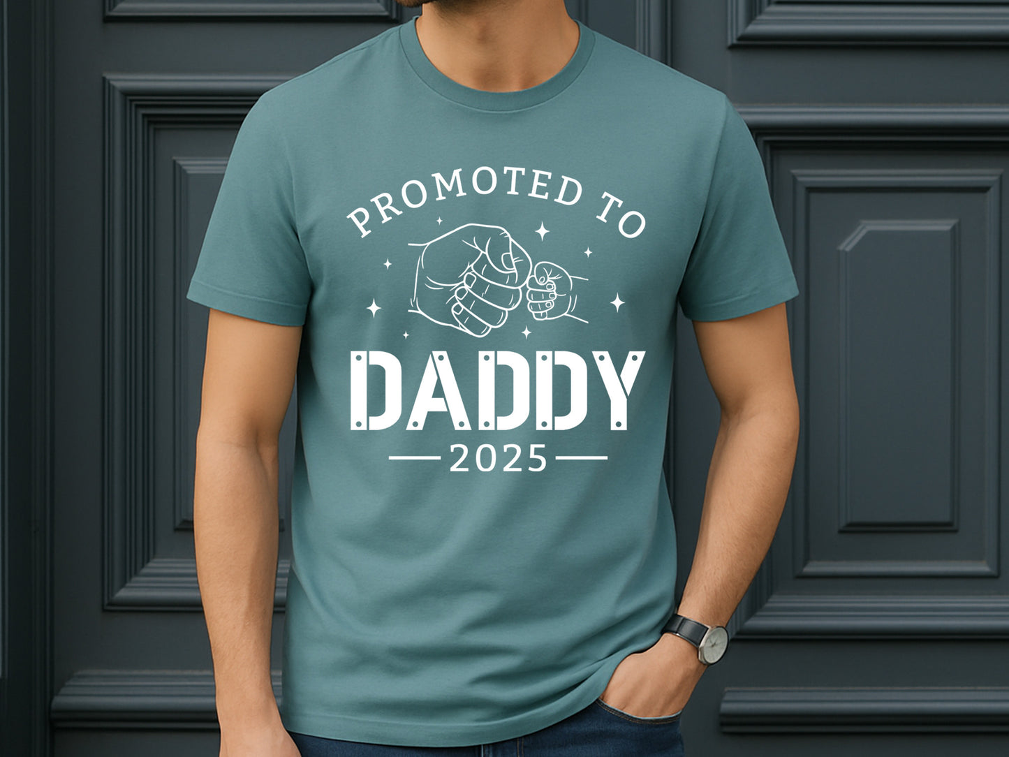 Promoted to Daddy 2025, Happy Fathers Day SVG
