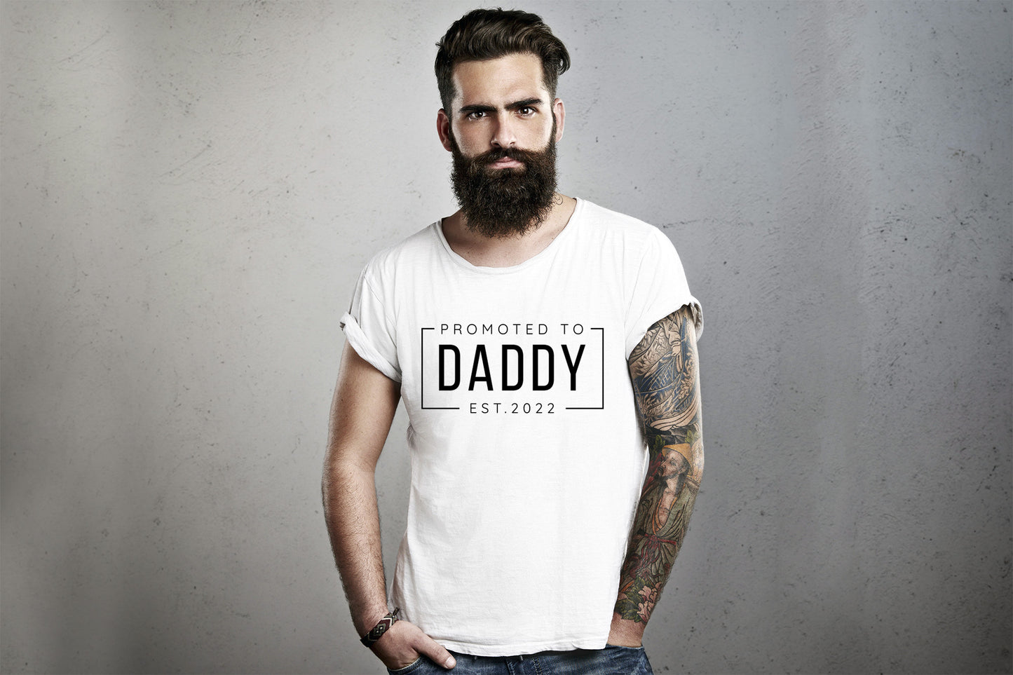 Promoted to Daddy Est 2025, Father's Day SVG