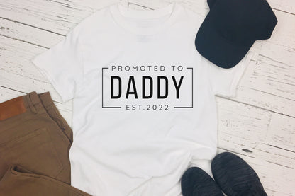 Promoted to Daddy Est 2025, Father's Day SVG