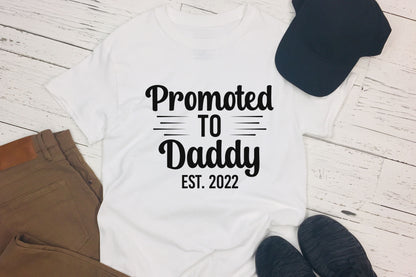 Promoted to Daddy Est 2025, Father's Day Vector SVG