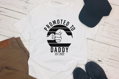 Promoted to Daddy Est 2025, Father's Day SVG Cut File