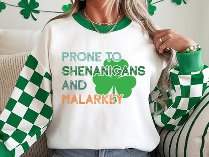 Prone to Shenanigans And Malarky, St Patrick's Day PNG