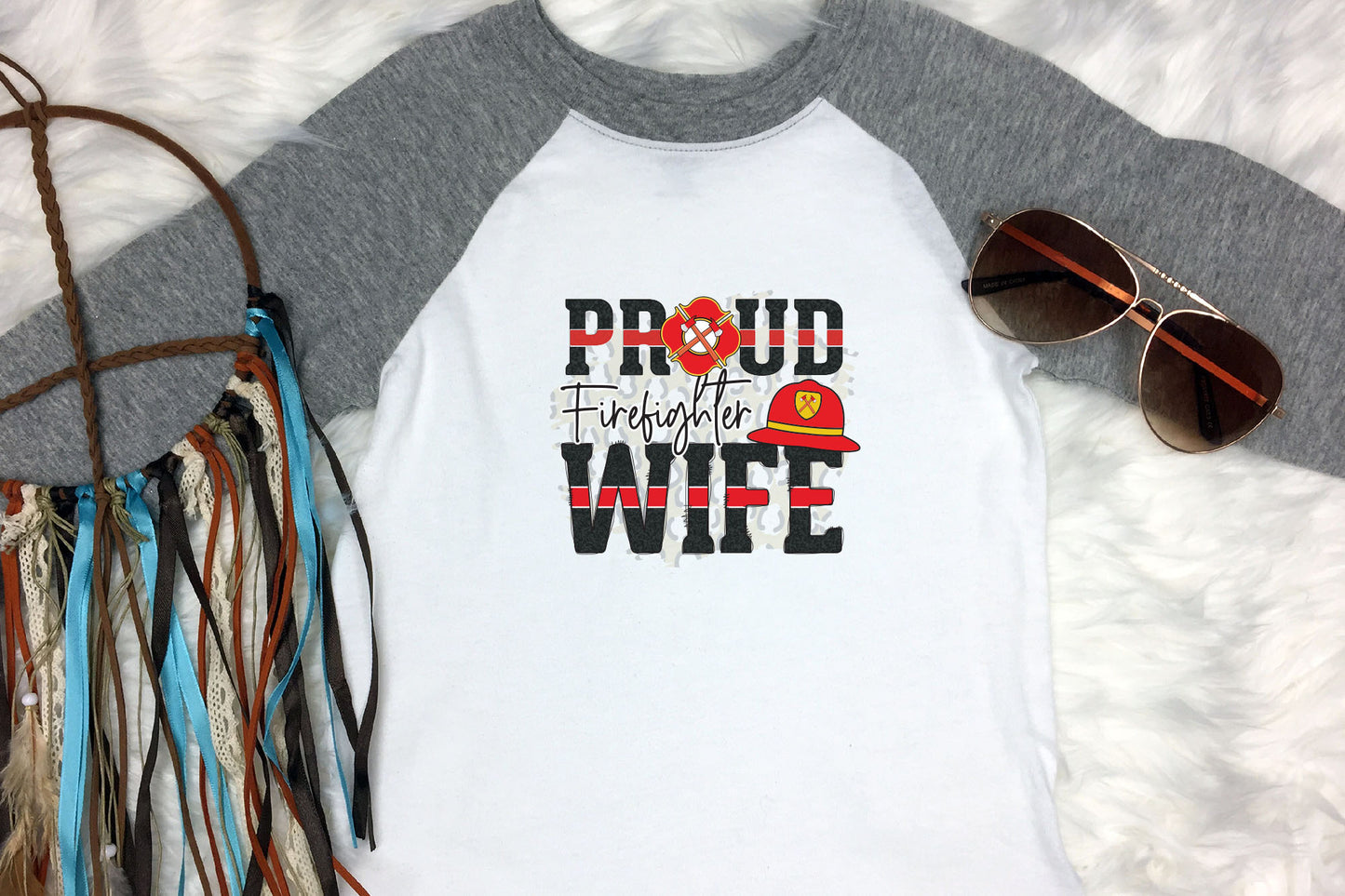 Proud Firefighter Wife Sublimation PNG