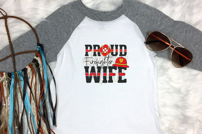 Proud Firefighter Wife Sublimation PNG