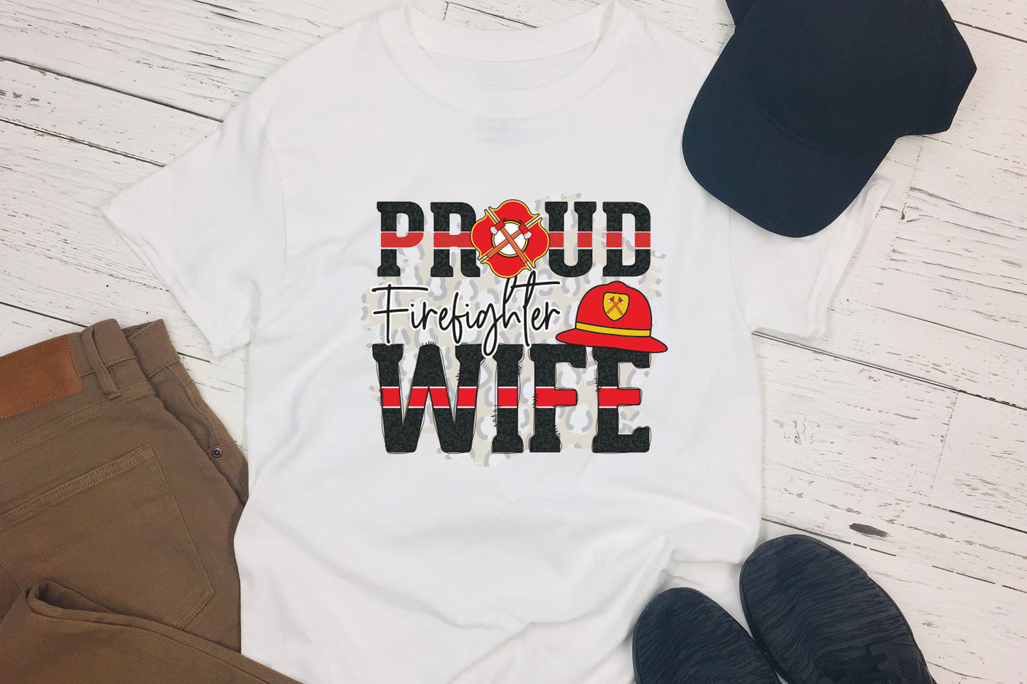 Proud Firefighter Wife Sublimation PNG