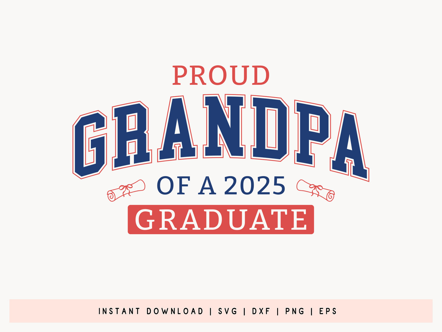 Proud Grandpa of a 2025 Graduate Vector SVG