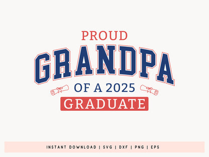 Proud Grandpa of a 2025 Graduate Vector SVG