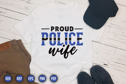 Proud Police Wife SVG PNG Design