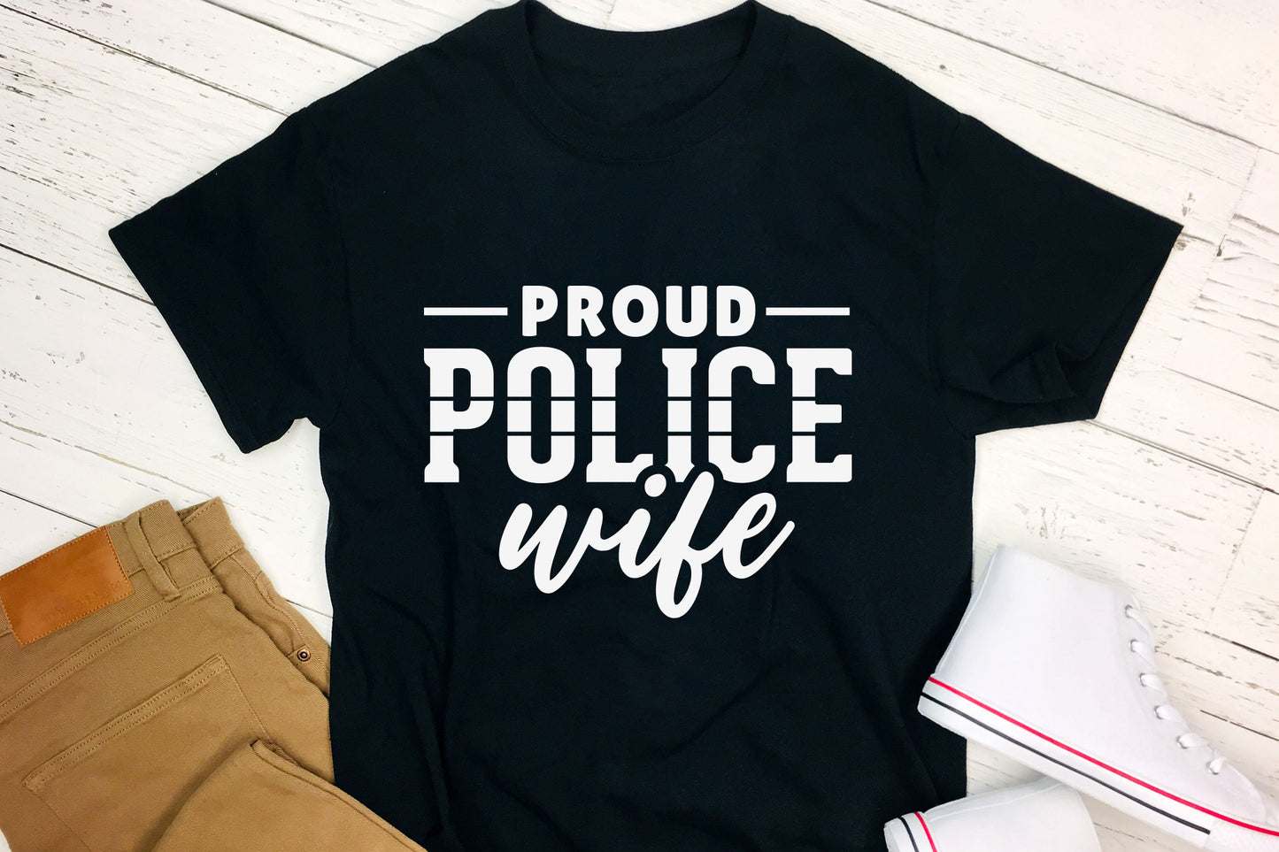 Proud Police Wife SVG PNG Design