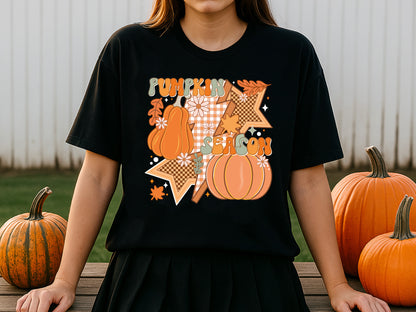 Pumpkin Season, Retro Fall Sublimation Print